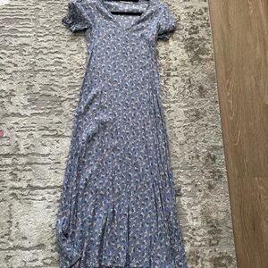 MANGO light blue floral maxi size XS